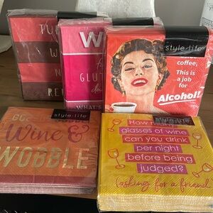 StyleLife 5 packs of Wine Napkins